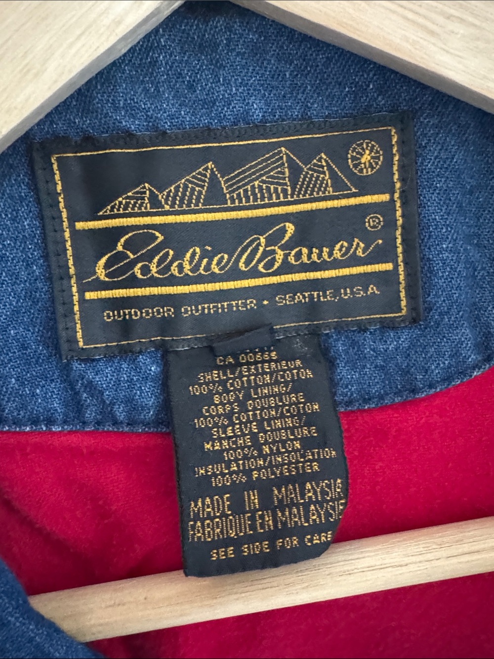 Vintage 100% Cotton Chore Jacket in Quilted Denim from Eddie Bauer, size S - Picture 5 of 7